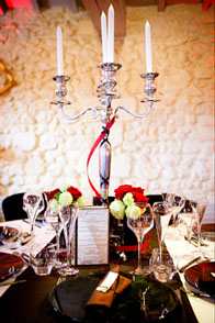 Décoration de table avec chandelier mariage