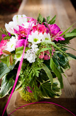 Bouquet de mariage dans une église