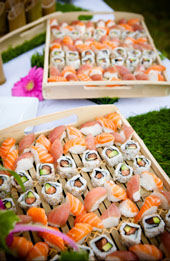 Plateaux de Sushi et Makis pour un Coktail de Mariage